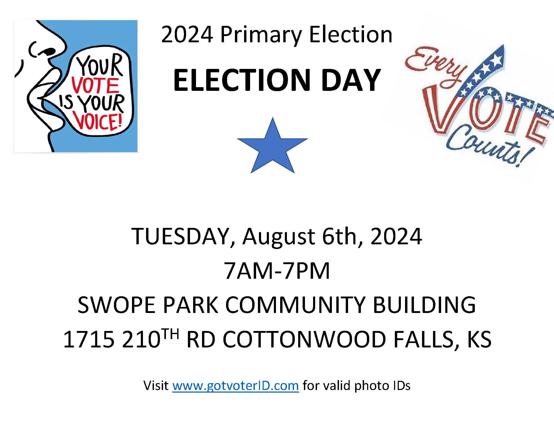 2024 PRIMARY ELECTION DAY :: Chase County Kansas